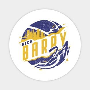 Rick Barry Golden State Skyball Magnet